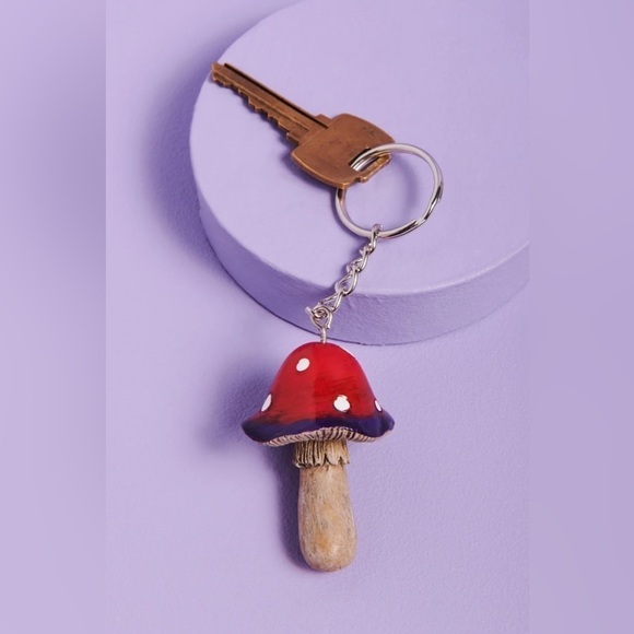 Accessories - Amanita Muscaria Mushroom Keychain, NWT, For Bundle Purchases Only